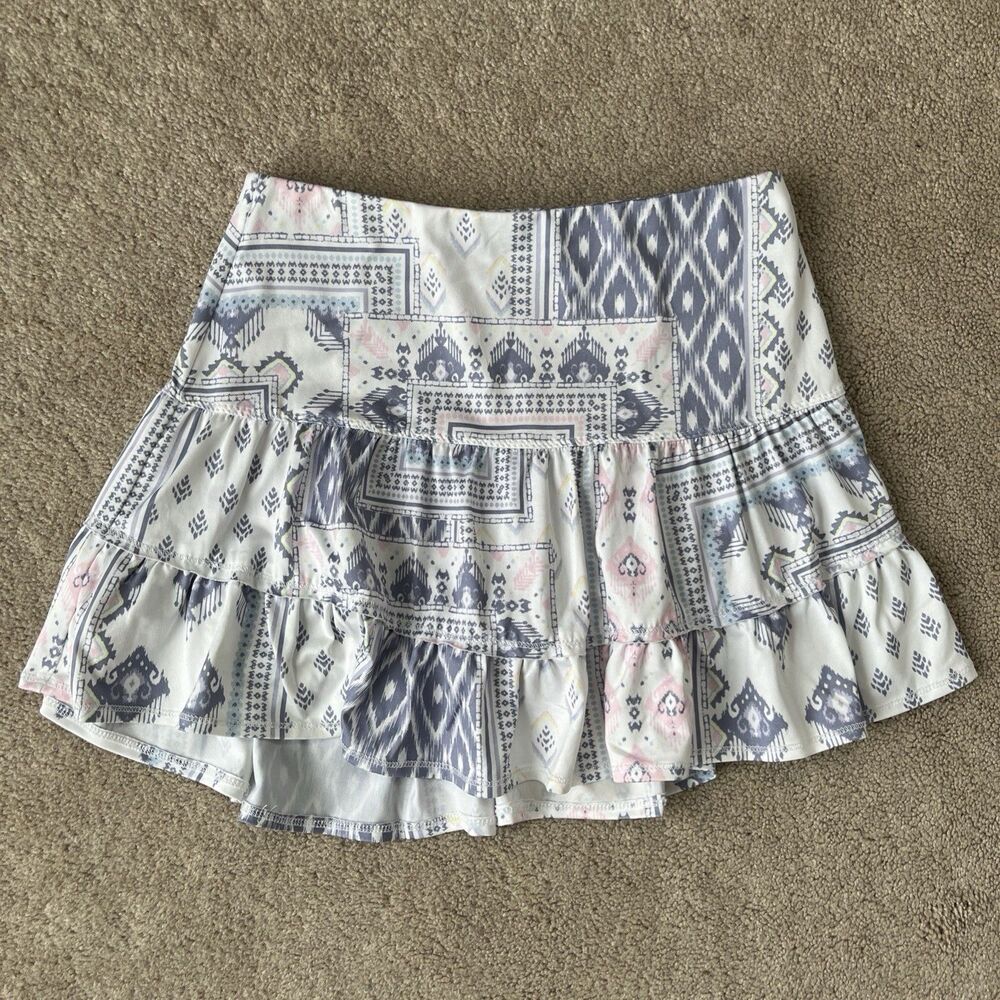 Lucky in Love Skort Women Small Purple Paisley Tennis Pickleball Boho Golf